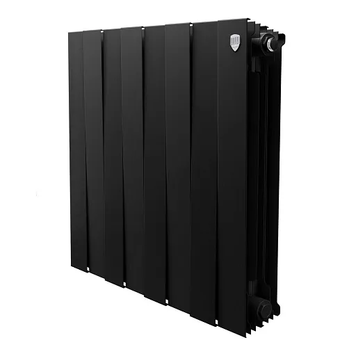 Радиатор биметаллический Royal Thermo Piano Forte 500 мм 8 секций 1" боковое подключение черный