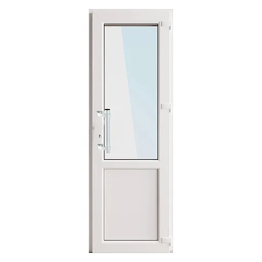 Металлопластиковая дверь VEKA 2050х800 мм алюминиевый порог белая правая стеклопакет Металлопластиковая дверь VEKA 2050х800 мм алюминиевый порог белая правая стеклопакет