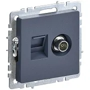 Розетка телевизионная/ компьютерная IEK Brite встраиваемая маренго TV/ RJ45 (BR-AK20-1-K35) Розетка телевизионная/ компьютерная IEK Brite встраиваемая маренго TV/ RJ45 (BR-AK20-1-K35)