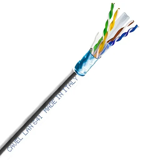 Интернет-кабель (витая пара) FTP CAT6 LAN 641 4х2х0,57 мм экранированный Cavel Интернет-кабель (витая пара) FTP CAT6 LAN 641 4х2х0,57 мм экранированный Cavel