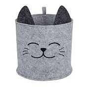 Корзина для хранения игрушек Funny Котик 240х240х220 мм складная светло-серая Корзина для хранения игрушек Funny Котик 240х240х220 мм складная светло-серая