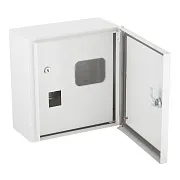 Щит учетно-распределительный навесной EKF Basic ЩУ-1/1-1 металлический IP54 310х300х160 мм 6 модулей с окном для снятия показаний счетчика (mb54-1-2-bas)