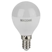 Лампа светодиодная Kodak E14 6500К 11 Вт 990 Лм 170-265 В шар матовая Лампа светодиодная Kodak E14 6500К 11 Вт 990 Лм 170-265 В шар матовая