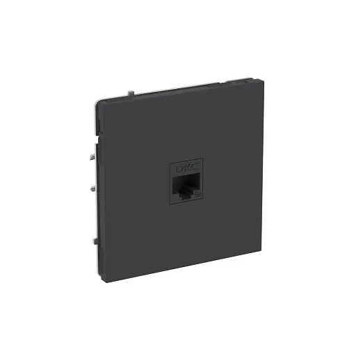 Розетка компьютерная DKC Kant встраиваемая черный уголь RJ45 (7012663DIY)
