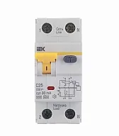 Автомат дифференциальный IEK Karat АВДТ-32 25А 1P+N тип A 30 мА 6 кА (MAD22-5-025-C-30) Автомат дифференциальный IEK Karat АВДТ-32 25А 1P+N тип A 30 мА 6 кА (MAD22-5-025-C-30)