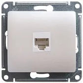 Розетка компьютерная Systeme Electric Glossa встраиваемая перламутр RJ45 (GSL000681K)