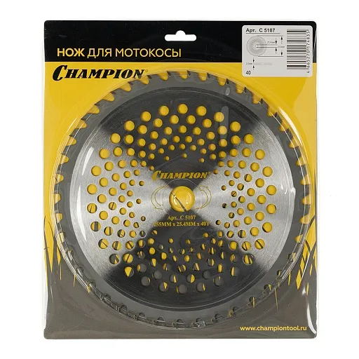 Нож для триммера Champion 255х25,4 мм 40 зубьев (c5107) Нож для триммера Champion 255х25,4 мм 40 зубьев (c5107)