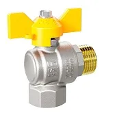 Кран шаровой газовый LD Pride 1 ВР(г) х 1 НР(ш) бабочка (LD 47.254.25)