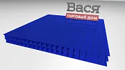 Сотовый поликарбонат ROYALPLAST 16 мм 2-UV премиум синий Сотовый поликарбонат ROYALPLAST 16 мм 2-UV премиум синий