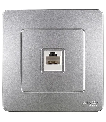 Розетка компьютерная Systeme Electric Blanca встраиваемая алюминий RJ45 (BLNIS045003) Розетка компьютерная Systeme Electric Blanca встраиваемая алюминий RJ45 (BLNIS045003)