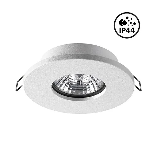 Светильник встраиваемый GU10 белый 50 Вт IP44 Novotech Spot (370934)