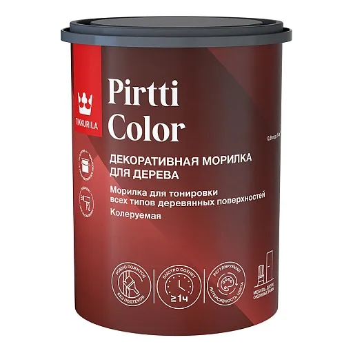 Морилка Tikkurila/Tikkivala Pirtti Color водная бесцветная 0,9 л Морилка Tikkurila/Tikkivala Pirtti Color водная бесцветная 0,9 л