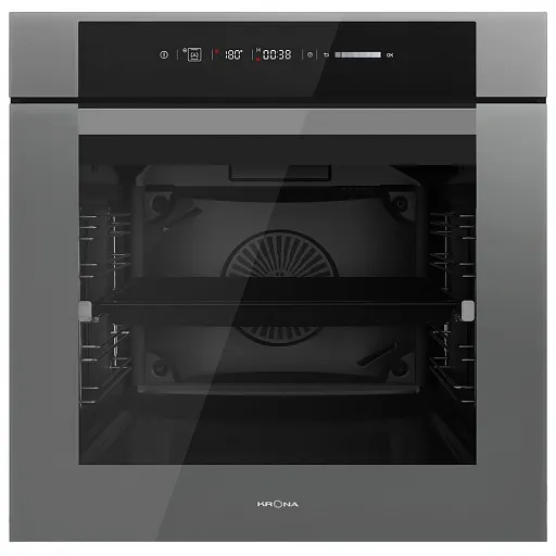 Духовой шкаф электрический встраиваемый Krona Mysterium max 60 GR 595 мм графит