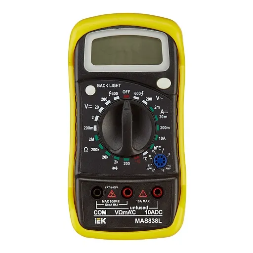 Мультиметр портативный IEK Master MAS838L (TMD-3L-838) Мультиметр портативный IEK Master MAS838L (TMD-3L-838)