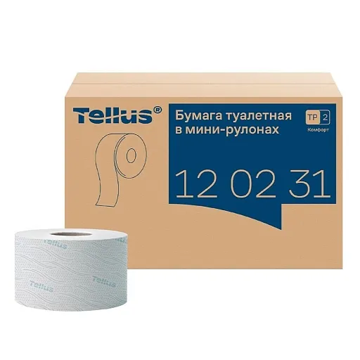 Туалетная бумага Tellus ТР-2 Комфорт в мини-рулонах 170 м (12 шт.) (120231)