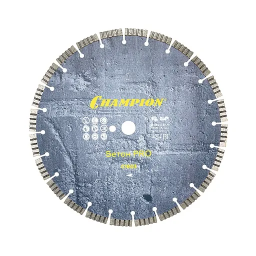 Диск алмазный по бетону Champion Concrete Crunch Pro 350x25,4x12 мм сегментный мокрый/сухой рез (C1603)