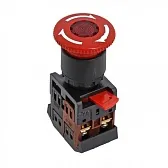 Кнопка грибок EKF PROxima AE-22 230 В 1NO+1NC IP40 поворотная с блокировкой красная (pbn-ae)