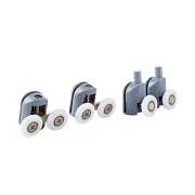 Комплект роликов для двери Iddis Optima Home d23 мм стекло 5-6 мм двойные/одинарные эксцентриковые серые Комплект роликов для двери Iddis Optima Home d23 мм стекло 5-6 мм двойные/одинарные эксцентриковые серые