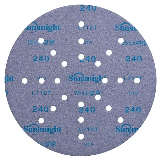 Диск шлифовальный Sunmight Ceramic d225 мм P240 на липучку пленочная основа (3 шт.) (78012R3)