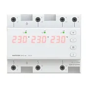 Реле напряжения модульное Welrok D6-63 red 230 В 63 А тип AC с дисплеем