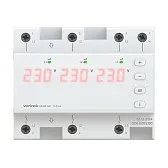 Реле напряжения модульное Welrok D6-63 red 230 В 63 А тип AC с дисплеем
