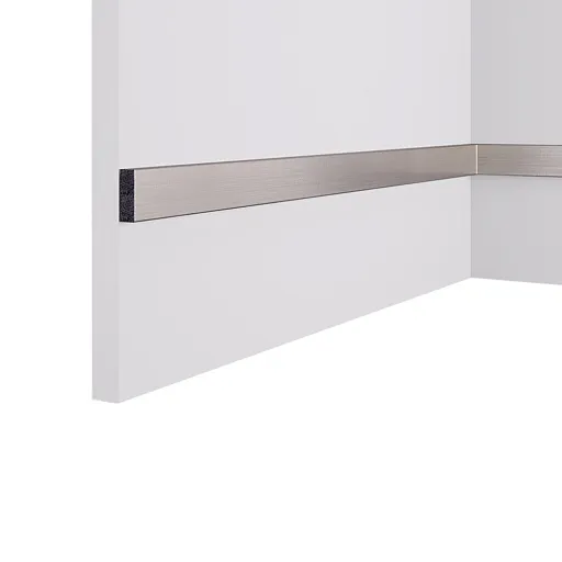 Декоративная рейка из экополимера 30х10х3000 мм Cosca Decor RX010-452 хром матовый