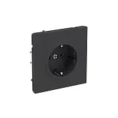 Розетка DKC Kant встраиваемая черный уголь с заземлением со шторками (7012003DIY) Розетка DKC Kant встраиваемая черный уголь с заземлением со шторками (7012003DIY)