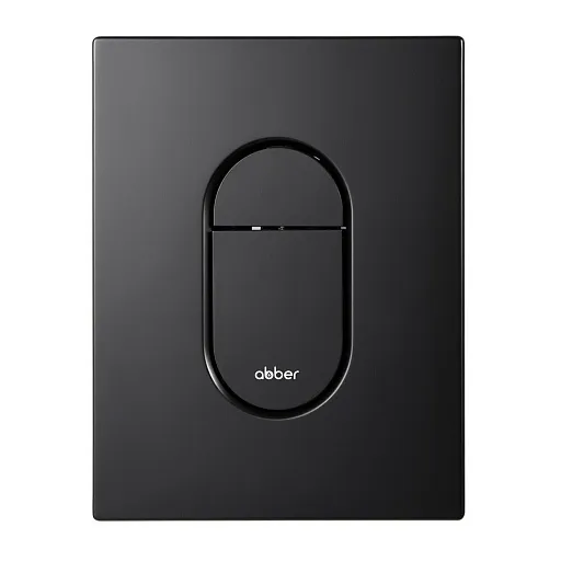 Клавиша смыва для инсталляций Abber пневматическая черная матовая (AC0124MB)