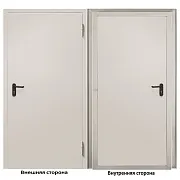 Дверь противопожарная Промет ДП-EIS-60 глухая правая серый RAL 7035 950х2050 мм
