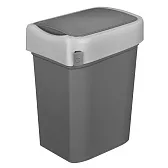 Контейнер для мусора Econova Smart Bin с крышкой 50 л полипропилен серый Контейнер для мусора Econova Smart Bin с крышкой 50 л полипропилен серый