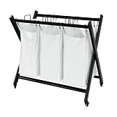 Корзина для белья WasserKraft Naab 790х720х465 мм 123 л складная белая/черная (WB-860-L) Корзина для белья WasserKraft Naab 790х720х465 мм 123 л складная белая/черная (WB-860-L)
