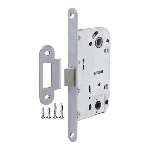 Замок врезной Fuaro PLASTP96WC-50 SSC для межкомнатной двери под фиксатор сатинированный хром