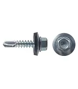 Саморезы кровельные с буром оцинкованные 25х5,5 мм (300 шт)