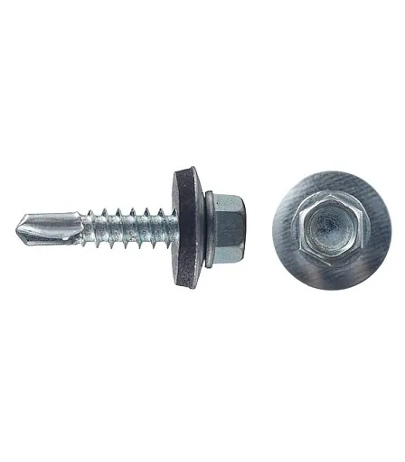 Саморезы кровельные с буром оцинкованные 25х5,5 мм