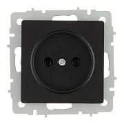 Розетка IEK Brite РС10-1-0-БрЧ встраиваемая черная (BR-R10-10-K02)