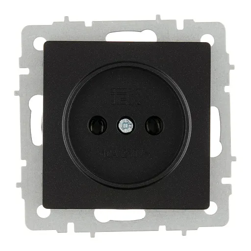 Розетка IEK Brite РС10-1-0-БрЧ встраиваемая черная (BR-R10-10-K02)