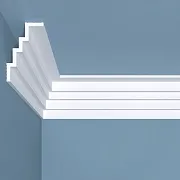 Плинтус потолочный из экополимера ударопрочный 50х80х2000 мм Bello Deco XPS К17 Плинтус потолочный из экополимера ударопрочный 50х80х2000 мм Bello Deco XPS К17