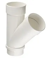 Тройник трубы Docke Lux пластиковый d100 мм 45° пломбир RAL 9003 Тройник трубы Docke Lux пластиковый d100 мм 45° пломбир RAL 9003