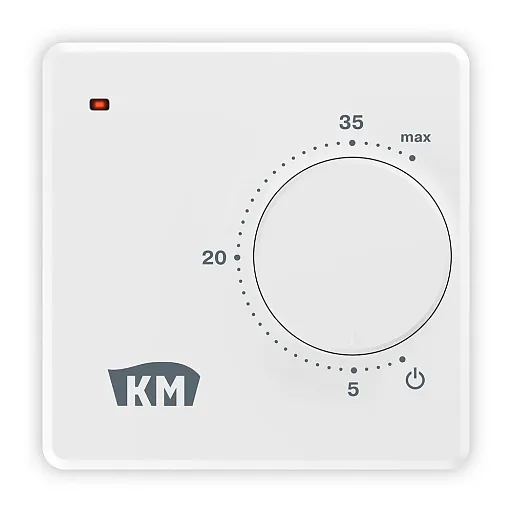 Терморегулятор механический для теплого пола КМ TRM-01W белый Терморегулятор механический для теплого пола КМ TRM-01W белый