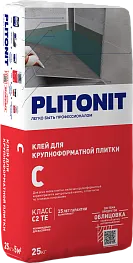 Клей для плитки, керамогранита и камня Plitonit C 25 кг