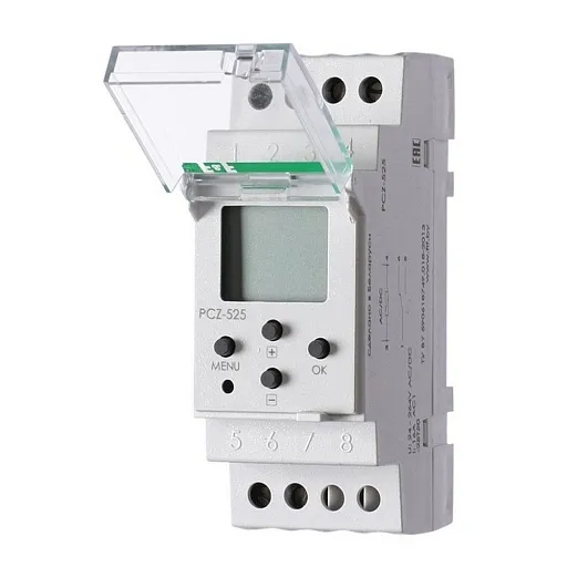 Реле времени модульное F&F PCZ-525 230 В 16 А тип AC/DC 1НО+1НЗ (EA02.002.005) Реле времени модульное F&F PCZ-525 230 В 16 А тип AC/DC 1НО+1НЗ (EA02.002.005)