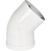 Отвод коаксиальный Rommer d60/100 мм 45° комплект Отвод коаксиальный Rommer d60/100 мм 45° комплект