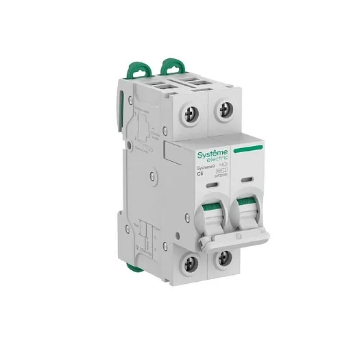 Автоматический выключатель модульный Systeme Electric Systeme9 2P 6А тип C 6 кА 400 В (S9F22206) Автоматический выключатель модульный Systeme Electric Systeme9 2P 6А тип C 6 кА 400 В (S9F22206)