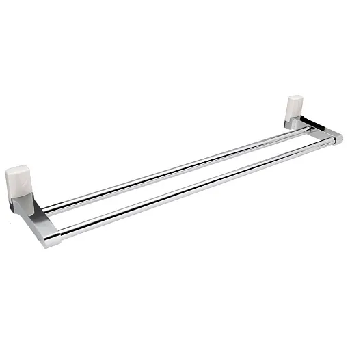 Полотенцедержатель WasserKraft Leine K-5000 White 635 мм двойной на шуруп пластик/металл хром (K-5040W) Полотенцедержатель WasserKraft Leine K-5000 White 635 мм двойной на шуруп пластик/металл хром (K-5040W)