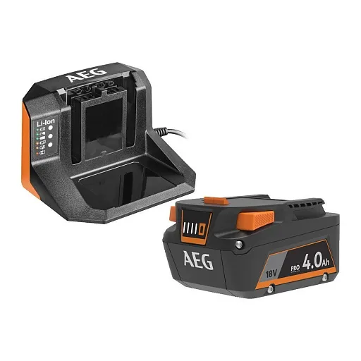 Аккумулятор AEG SETL1840S 18В 4Ач Li-Ion с зарядным устройством в комплекте (17653685) Аккумулятор AEG SETL1840S 18В 4Ач Li-Ion с зарядным устройством в комплекте (17653685)