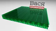 Сотовый поликарбонат BORREX 16 мм зелёный
