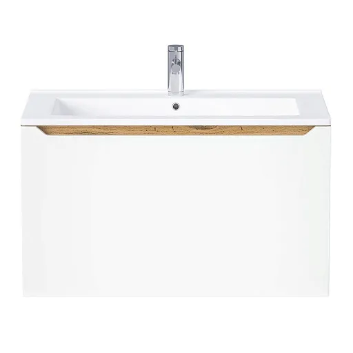Тумба под раковину Маркастрой Line 85 см подвесная дуб вотан/белая (Ц0000041930)