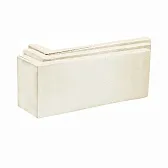 Клинкерная плитка для фасада угловая Terramatic Plato White AC (8 шт.= 0,14 кв.м) слоновая кость 185х60х71х14 мм