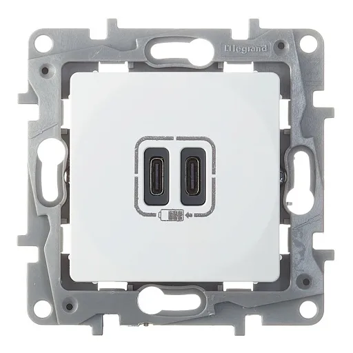 Розетка USB Legrand Etika встраиваемая белая 2хUSB Type-C (672235)