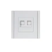 Розетка компьютерная IEK Forte&Piano FP233 встраиваемая белая 2хRJ45 (FP-K20-1-K01)